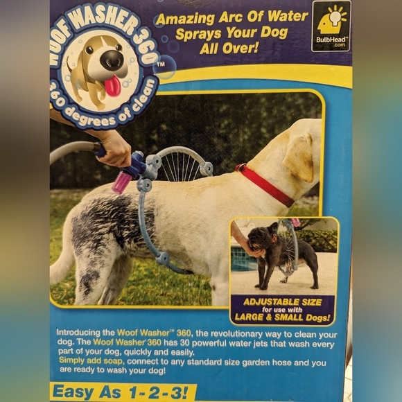 Woof Washer 360 Degree Adjustable Dog Bathing Washer Shampoo Tool Kit New in box - Picture 5 of 12